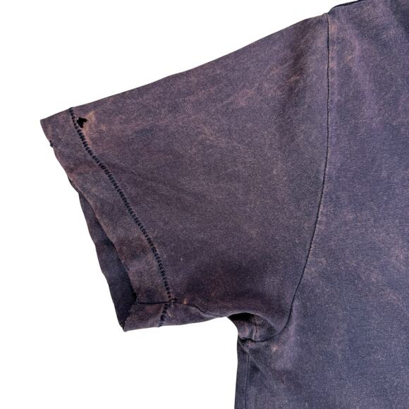 Y2K Distressed Ellen Show T-shirt Mens Sz Small Burnout Brown V Neck Thrashed - Picture 5 of 14